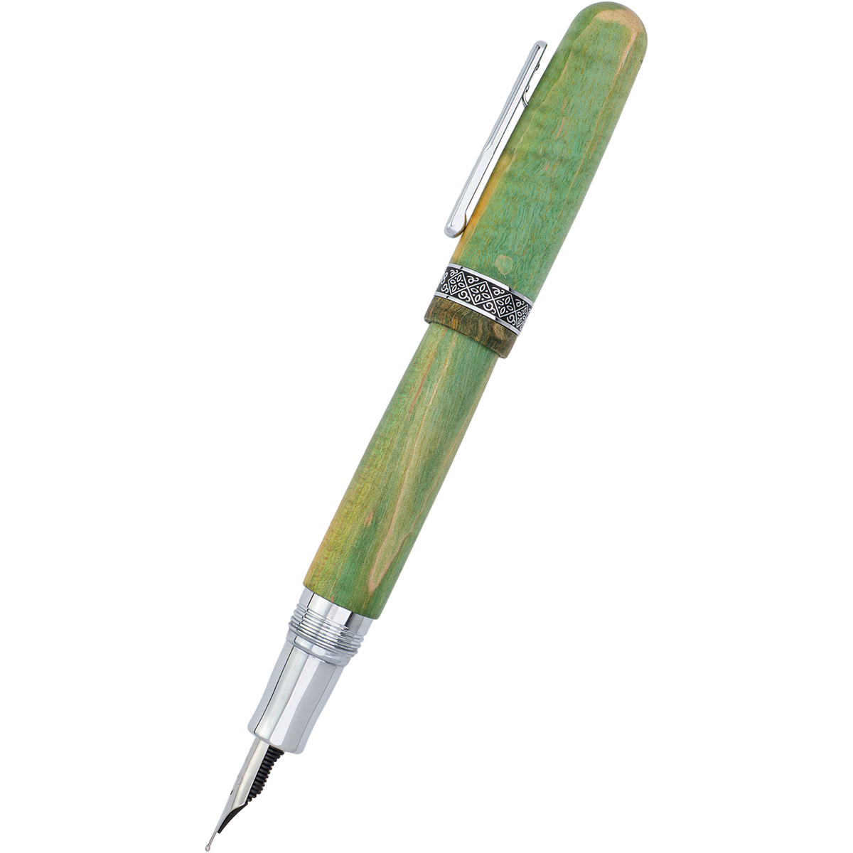 Conklin 1898 Fountain Pen - Stabilized Wood Matte Green - Steel Nib (Limited Edition)