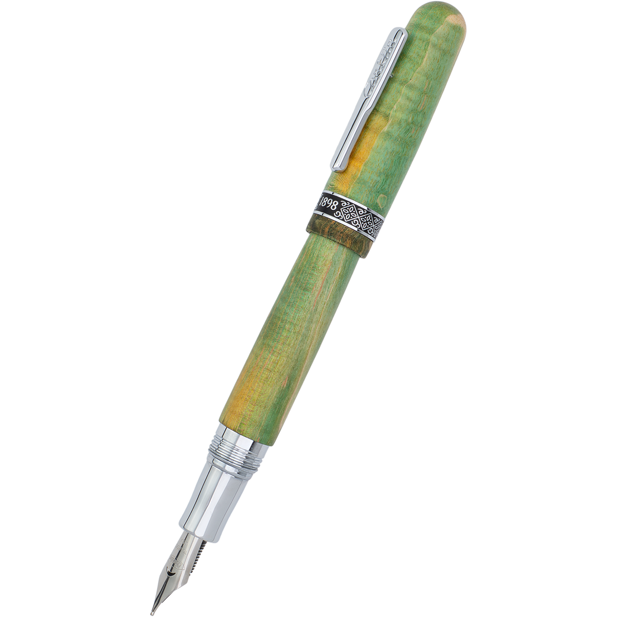 Conklin 1898 Fountain Pen - Stabilized Wood Matte Green - Steel Nib (Limited Edition)