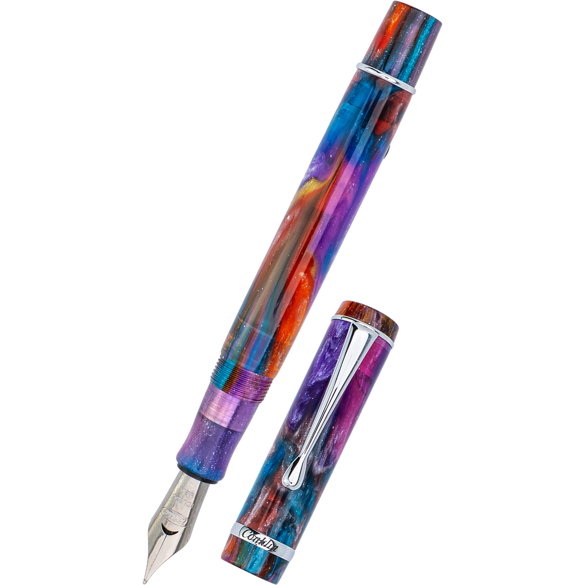 Conklin Duragraph Fountain Pen - Primary Manipulation 3.5 - Chrome Trim (Limited Edition)