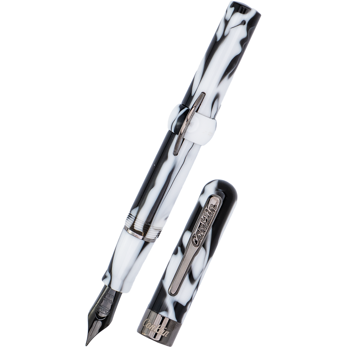 Conklin Mark Twain Fountain Pen - Limited Edition - Black/White