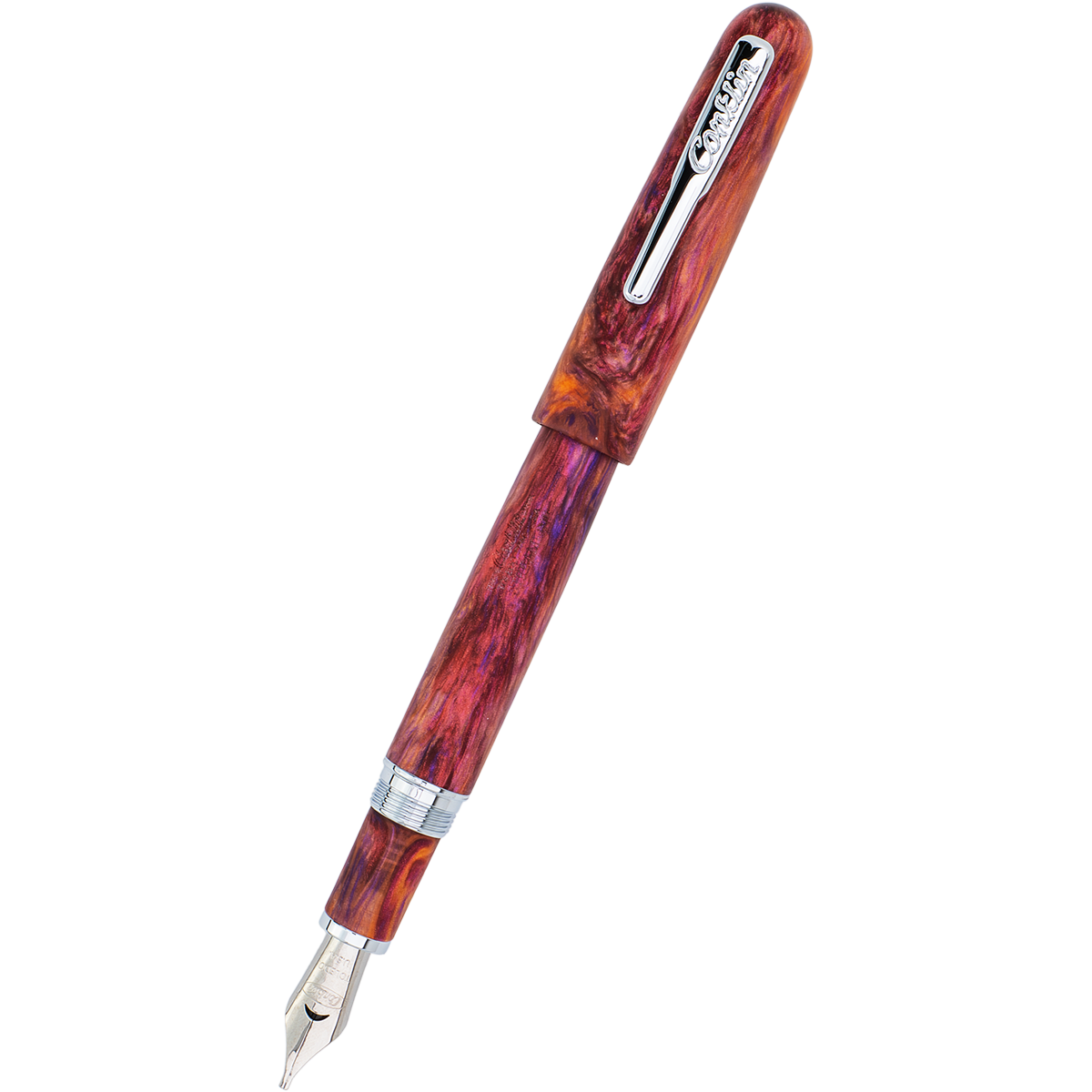 Conklin Streamline Fountain Pen - Matte Sunset Medley - Chrome Trim (Limited Edition) - Pen Boutique Ltd