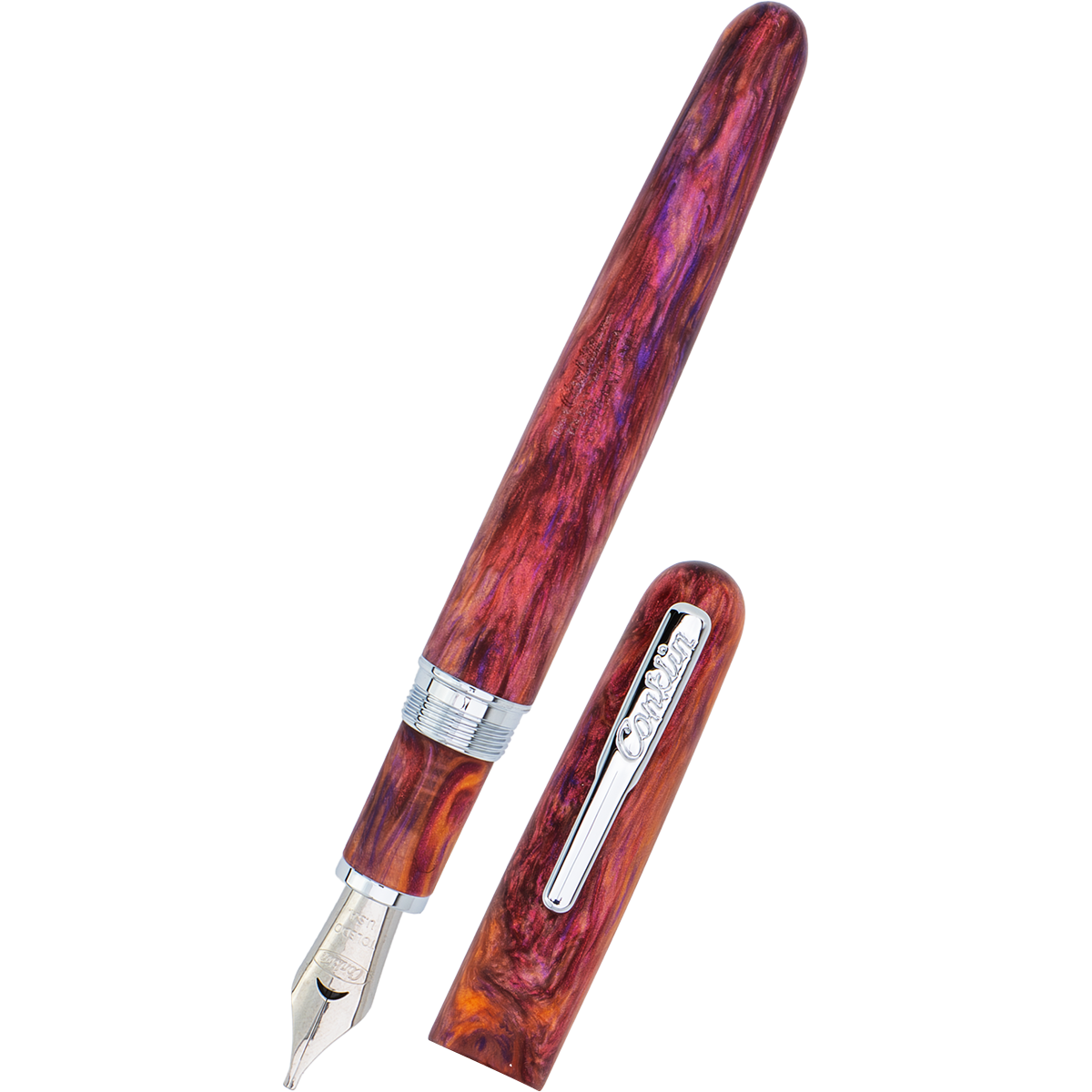Conklin Streamline Fountain Pen - Matte Sunset Medley - Chrome Trim (Limited Edition) - Pen Boutique Ltd