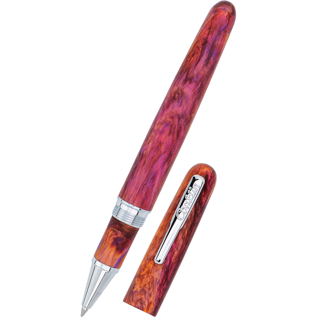 Conklin Streamline Rollerball Pen - Matte Sunset Medley - Chrome Trim (Limited Edition) - Pen Boutique Ltd