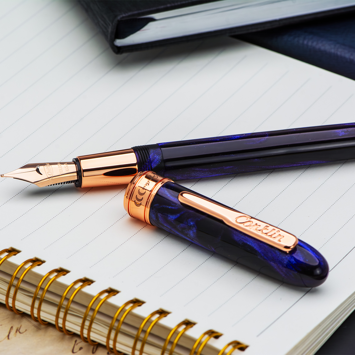 Conklin Symetrik Fountain Pen - Limited Edition - Mystic Soul "Energy" - Rose Gold Trim (Pen Boutique Exclusive)-Pen Boutique Ltd