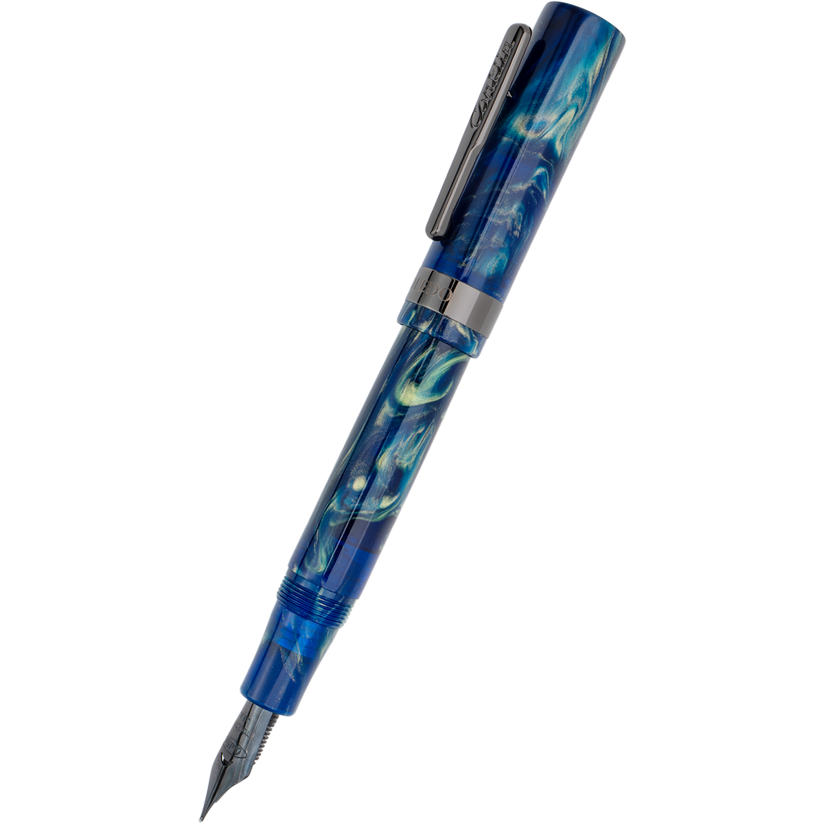 Conklin Toledo Fountain Pen - Limited Edition - Brooks Cenote - Gunmetal Trim (Pen Boutique Exclusive)-Pen Boutique Ltd