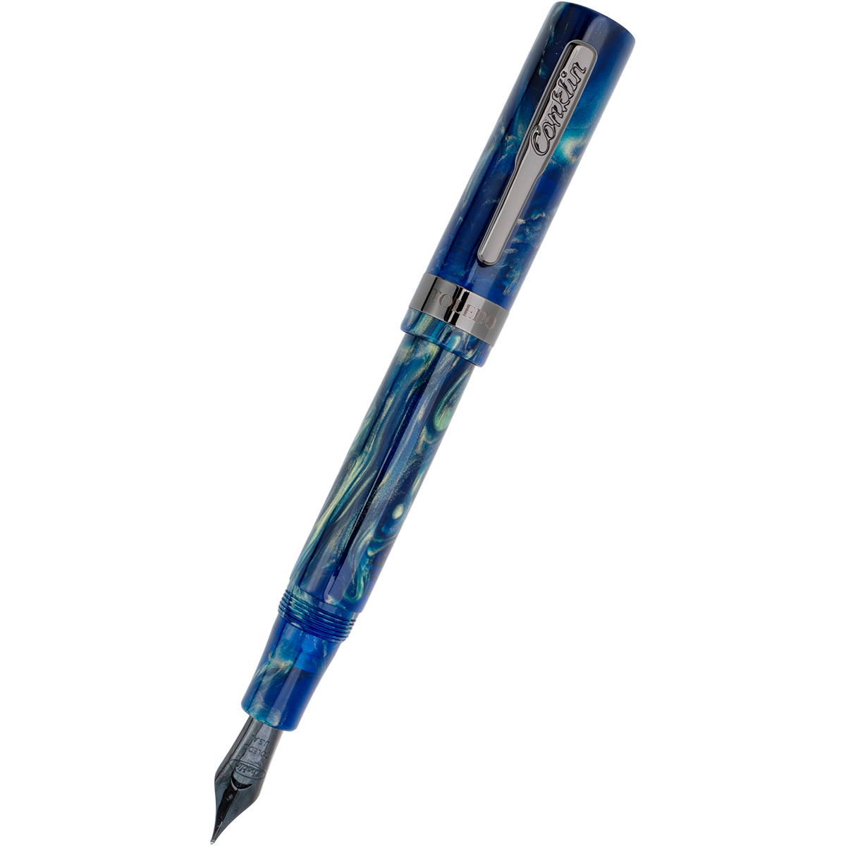 Conklin Toledo Fountain Pen - Limited Edition - Brooks Cenote - Gunmetal Trim (Pen Boutique Exclusive)-Pen Boutique Ltd