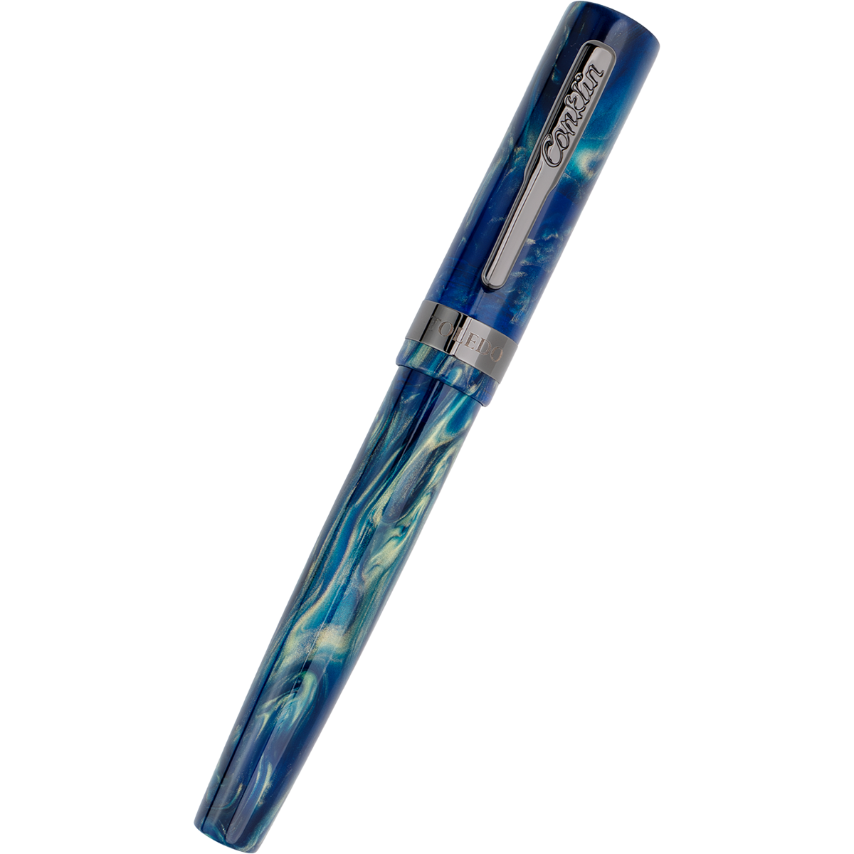 Conklin Toledo Fountain Pen - Limited Edition - Brooks Cenote - Gunmetal Trim (Pen Boutique Exclusive)-Pen Boutique Ltd