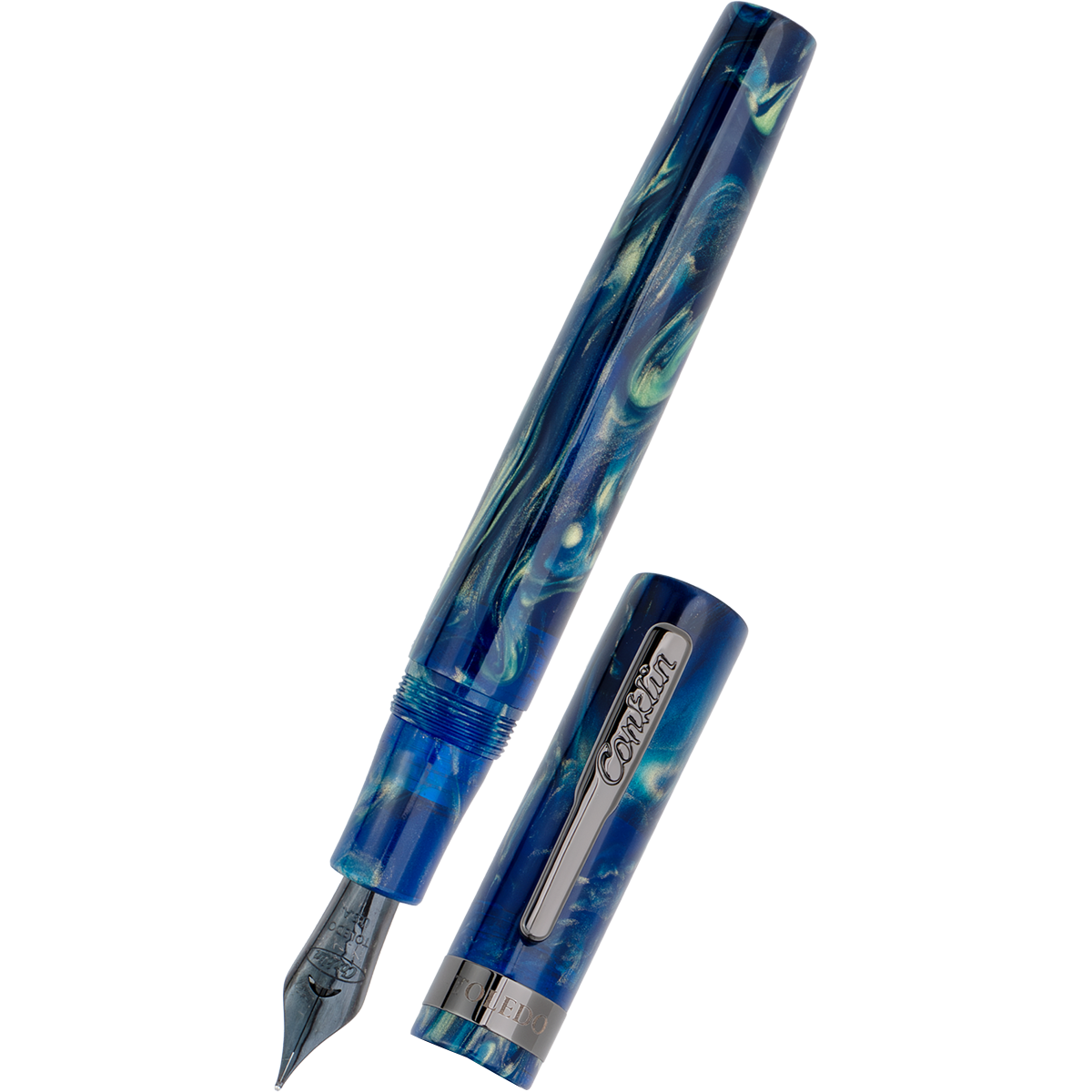Conklin Toledo Fountain Pen - Limited Edition - Brooks Cenote - Gunmetal Trim (Pen Boutique Exclusive)-Pen Boutique Ltd