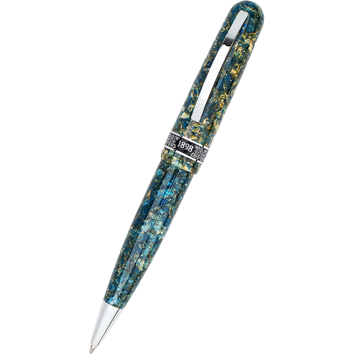 Conklin 1898 Collection Ballpoint Pen - Solaris Blue - Chrome Trim (Limited Edition)-Pen Boutique Ltd