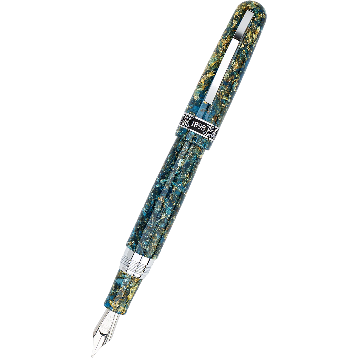 Conklin 1898 Collection Fountain Pen - Solaris Blue - Chrome Trim (Limited Edition)