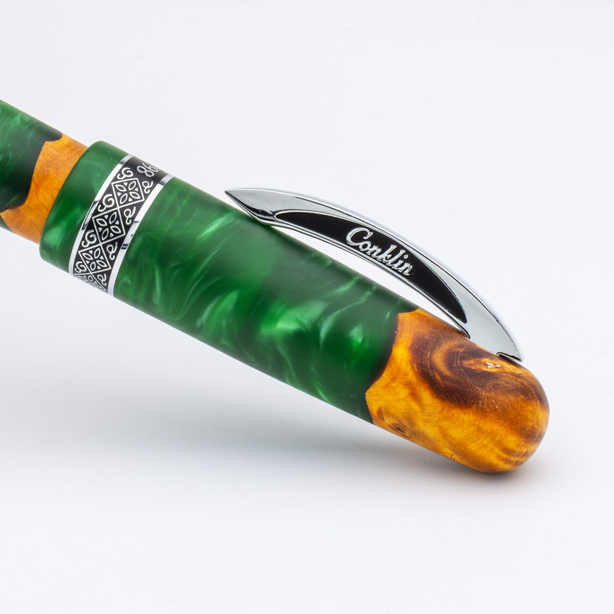 Conklin 1898 Collection Fountain Pen - Spectra Green Fusion - Chrome Trim (Limited Edition)