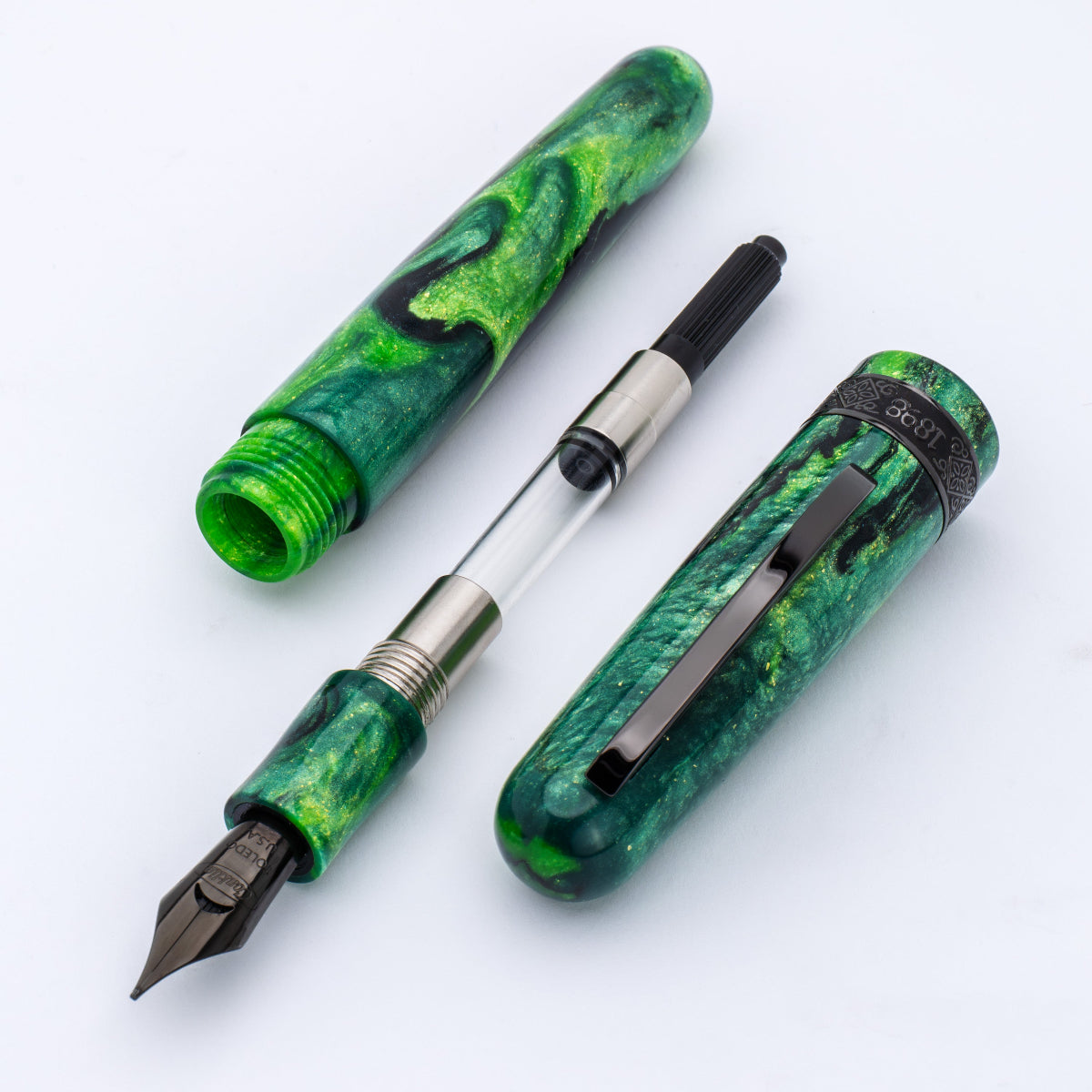 Conklin 1898 Fountain Pen - Clover Valley - Gunmetal Trim (Limited Edition)