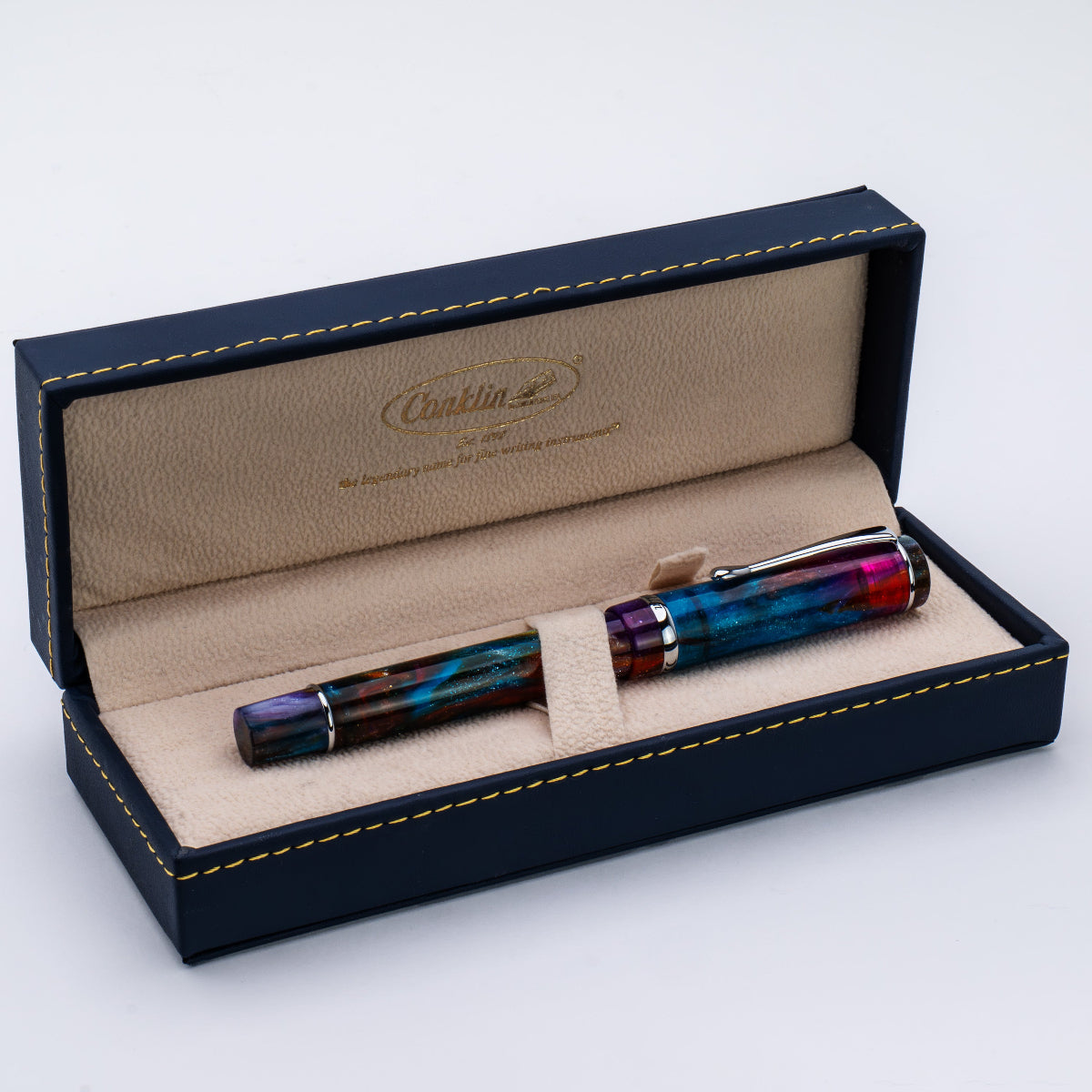 Conklin Duragraph Fountain Pen - Primary Manipulation 3.5 - Chrome Trim (Limited Edition)