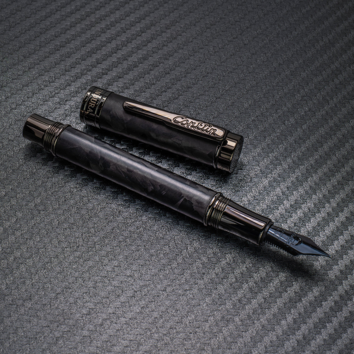 Conklin Endura Fountain Pen - Forged Carbon Fiber - Gunmetal Trim (Numbered Edition)