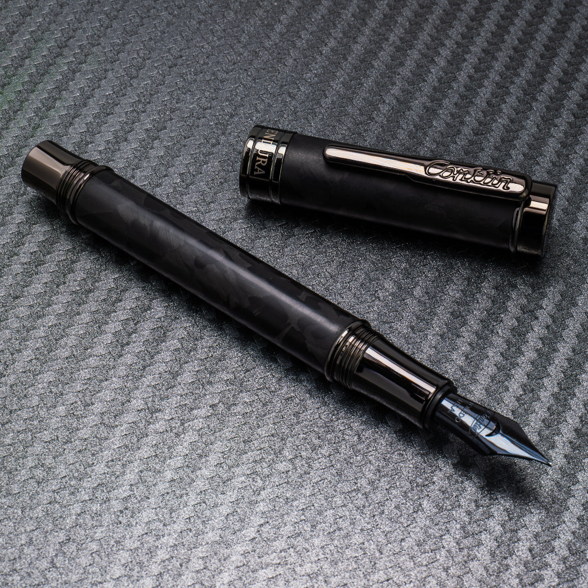 Conklin Endura Fountain Pen - Forged Carbon Fiber - Gunmetal Trim (Numbered Edition)