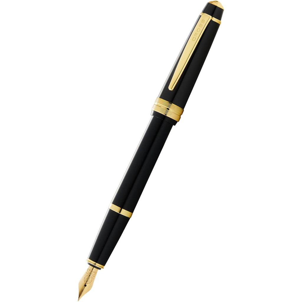 Cross Bailey Fountain Pen - Polished Black - Gold Trim-Pen Boutique Ltd