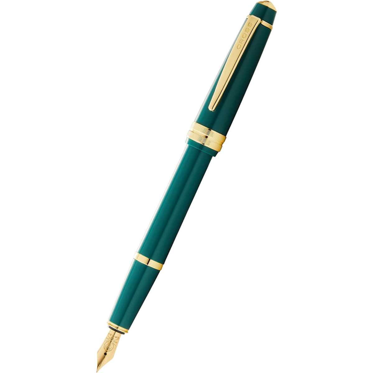 Cross Bailey Fountain Pen - Polished Green - Gold Trim-Pen Boutique Ltd