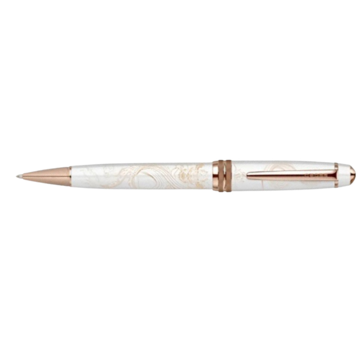 Cross Bailey - Year of the Dragon Pearlescent White Lacquer - Ballpoint Pen - Rose Gold-Pen Boutique Ltd