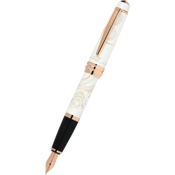 Cross Bailey - Year of the Dragon Pearlescent White Lacquer - Fountain Pen - Rose Gold Cross Pens