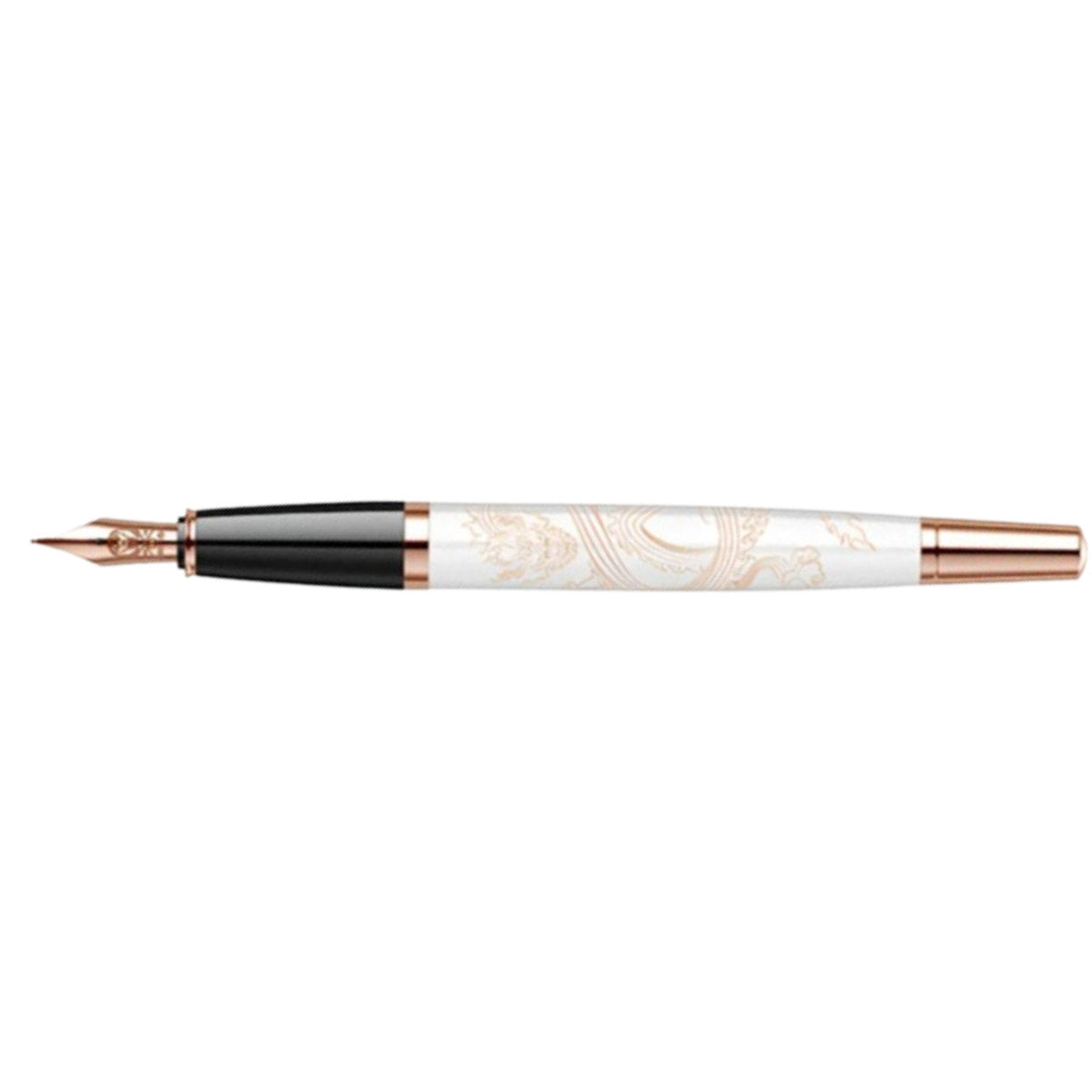 Cross Bailey - Year of the Dragon Pearlescent White Lacquer - Fountain Pen - Rose Gold-Pen Boutique Ltd