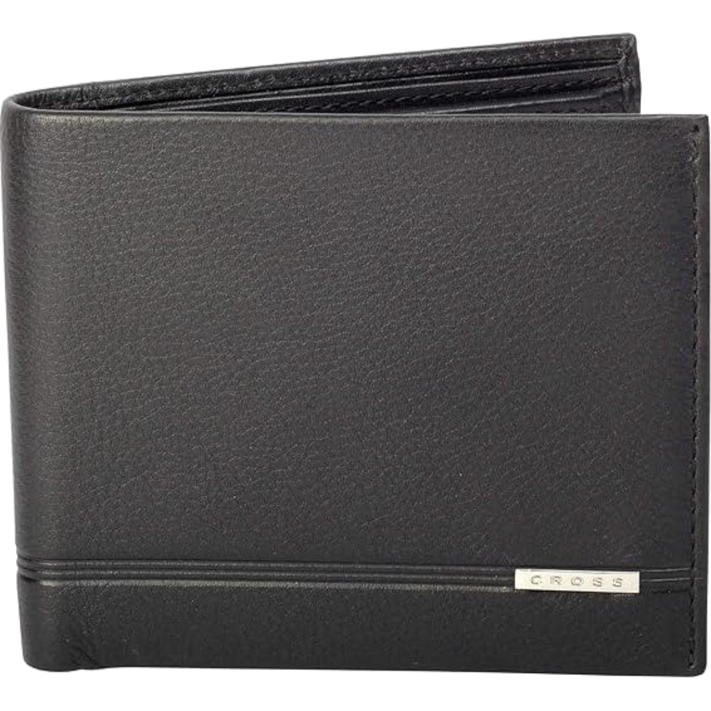 Cross Bi-fold Coin Wallet - Black-Pen Boutique Ltd