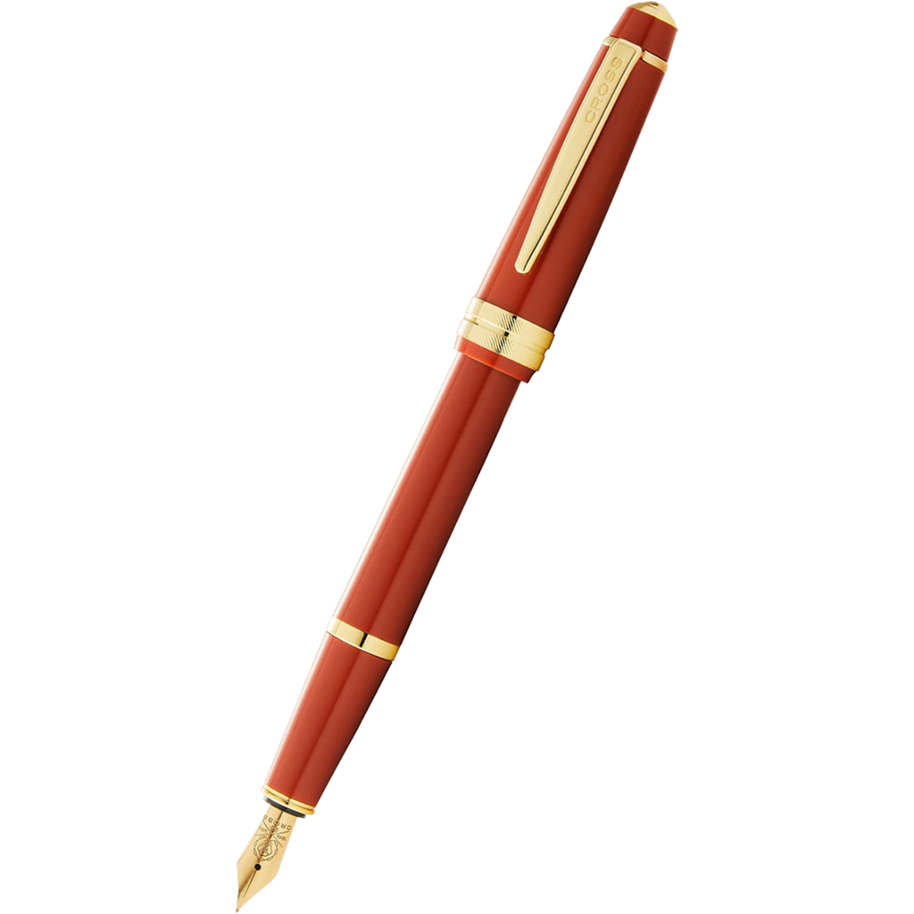 Cross Bailey Fountain Pen - Polished Amber - Gold Trim-Pen Boutique Ltd