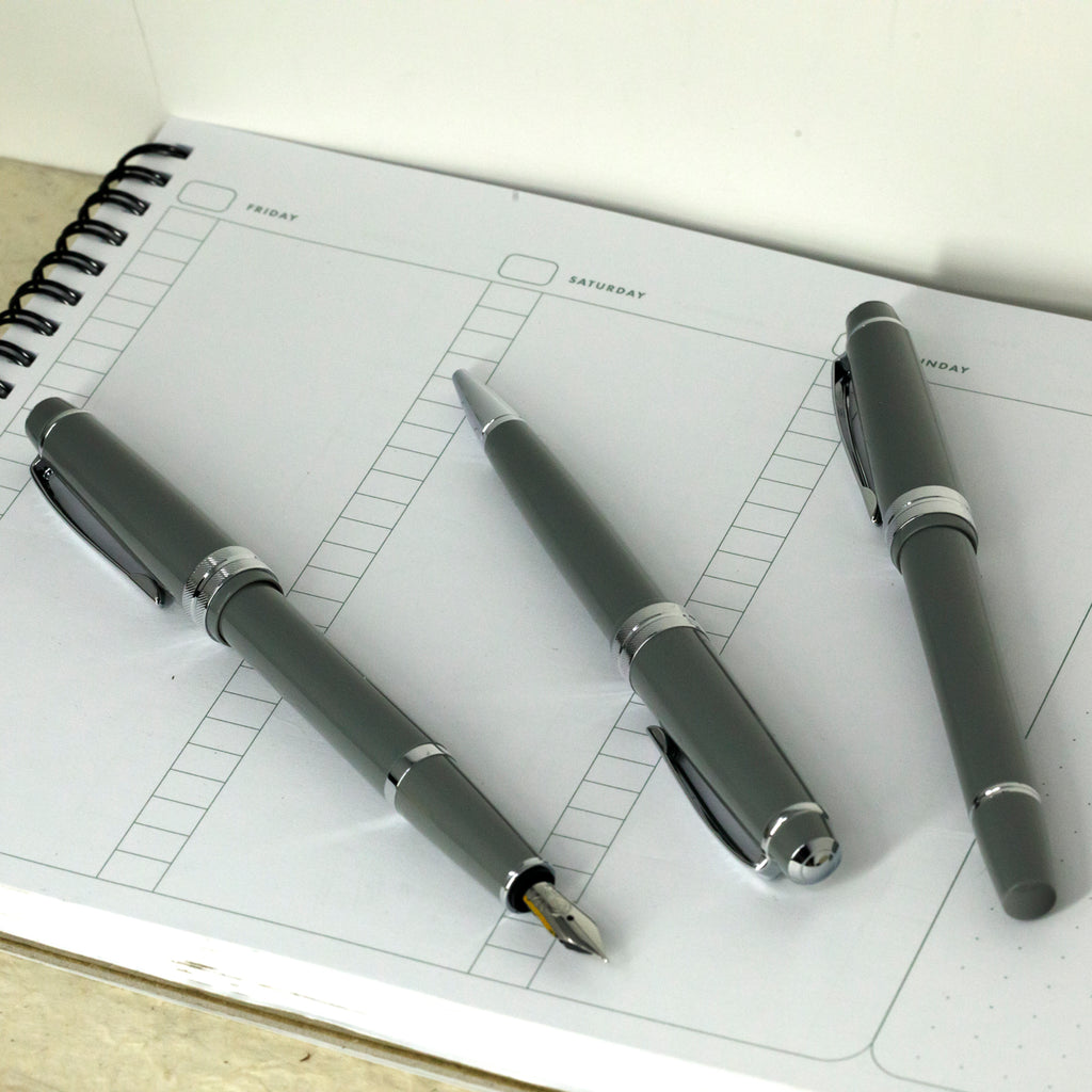 On Sale: Cross Bailey Light Fountain Pen, Rollerball and Ballpoint-SET - Polished Gray-Pen Boutique Ltd