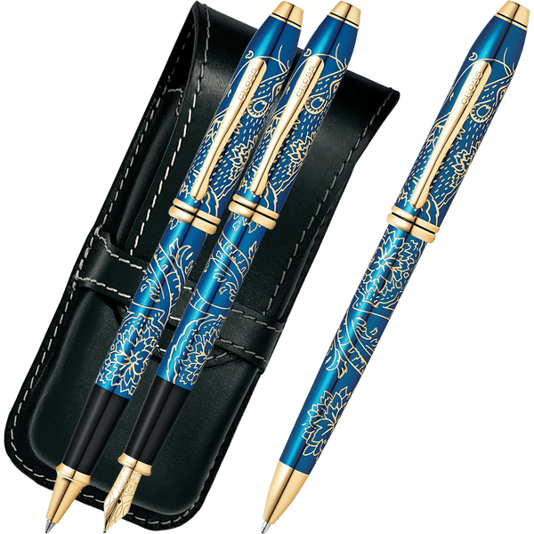 Cross Year of the RAT Townsend Fountain Pen, Rollerball., Ball Point w/ Triple pen case SET- Special Edition - Year of the Rat*-Pen Boutique Ltd