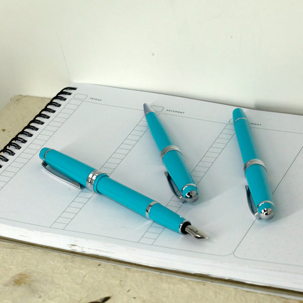 On sale: Cross Bailey Light Fountain Pen, Rollerball and Ballpoint SET - Polished Teal-Pen Boutique Ltd