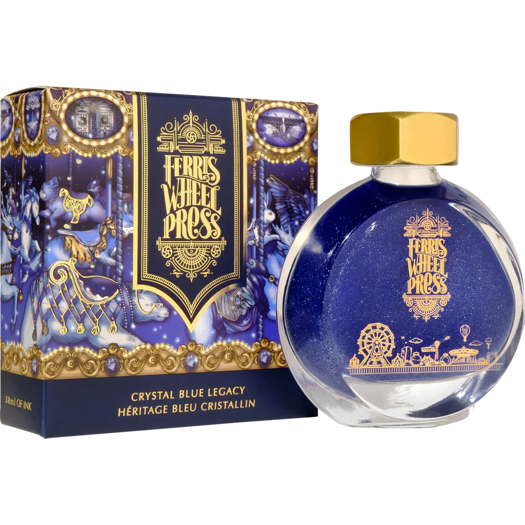 Ferris Wheel Press Ink Bottle - Crystal Blue Legacy - 38ml-Pen Boutique Ltd