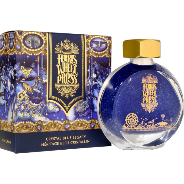 Ferris Wheel Press Ink Bottle - Crystal Blue Legacy - 38ml-Pen Boutique Ltd