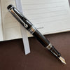 On Sale: Aurora Optima Fountain Pen - Black - Chrome Trim-Pen Boutique Ltd