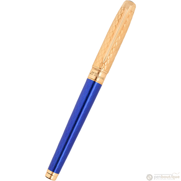S T Dupont Dragon Scale Eternity Fountain Pen - Blue (Limited Edition)-Pen Boutique Ltd