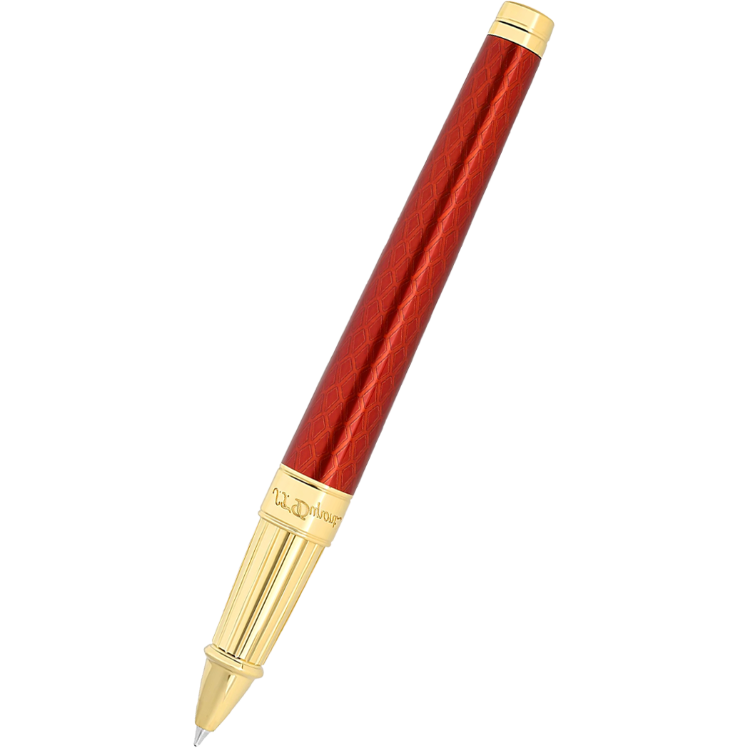 S T Dupont Dragon Scale Eternity Rollerball Pen - Burgundy (Limited Edition)-Pen Boutique Ltd