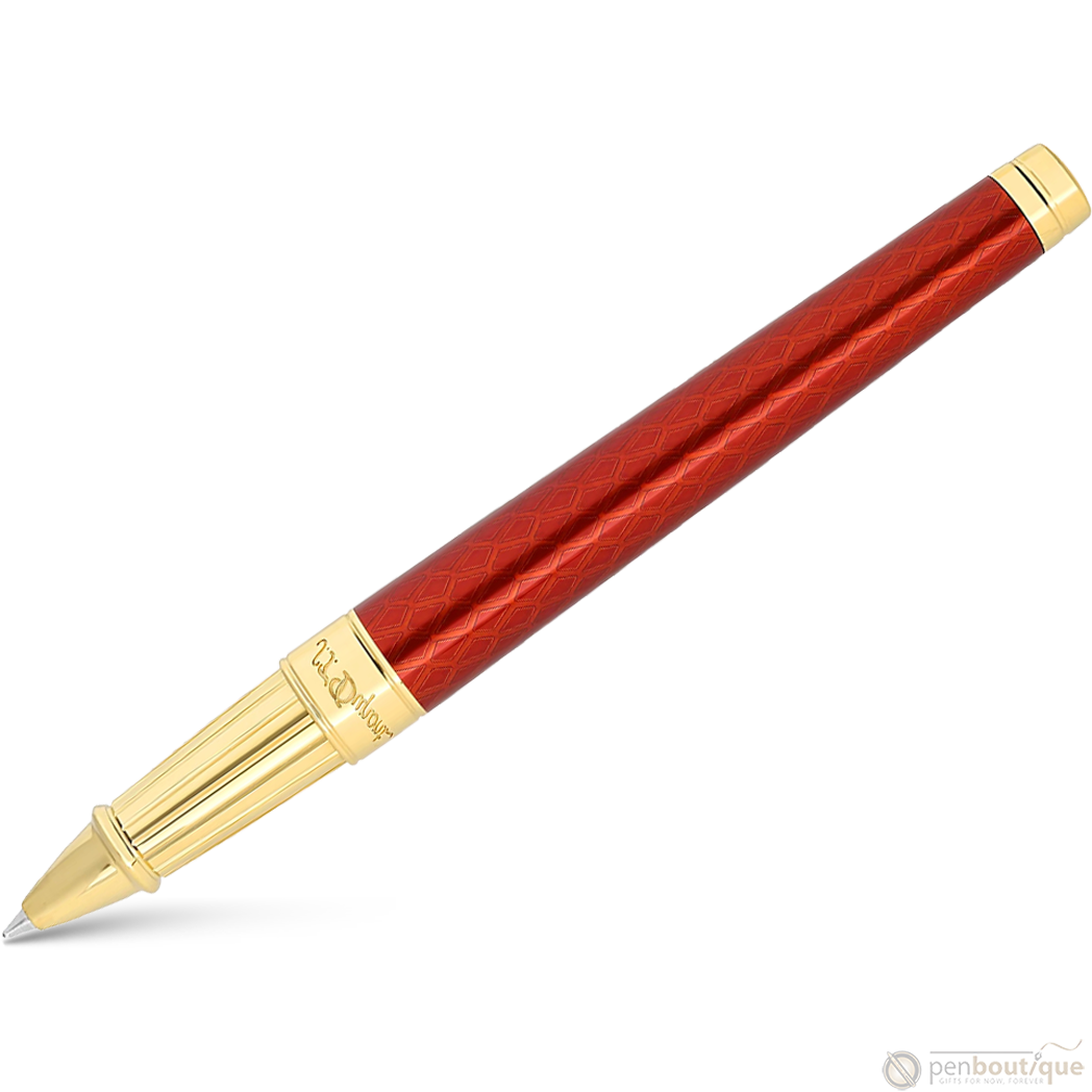 S T Dupont Dragon Scale Eternity Rollerball Pen - Burgundy (Limited Edition)-Pen Boutique Ltd