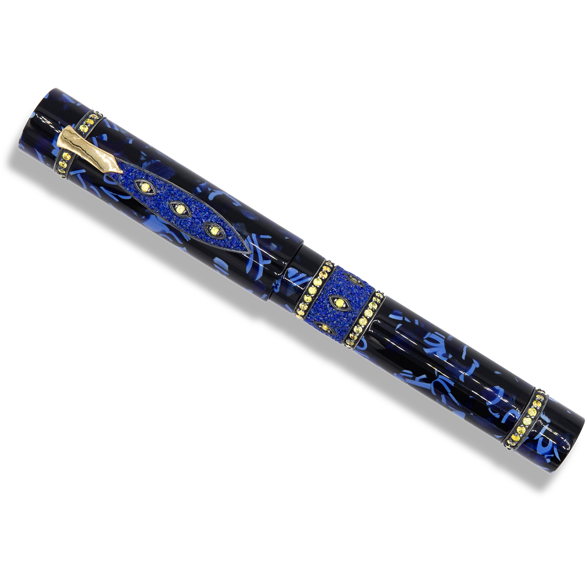 Zeki Karaca Jewellery Harman Fountain Pen - Dark Blue Sapphire (Limited Edition)