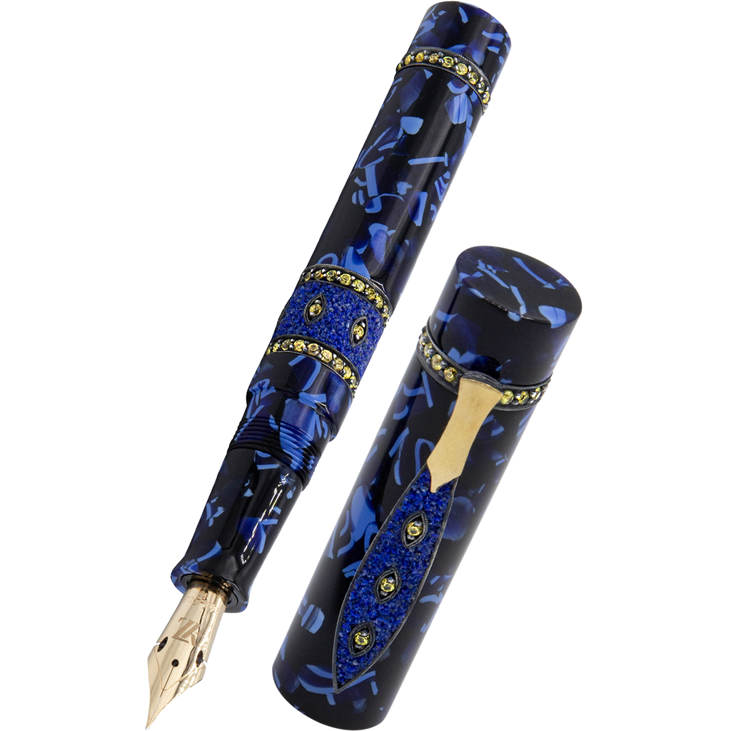 Zeki Karaca Jewellery Harman Fountain Pen - Dark Blue Sapphire (Limited Edition)