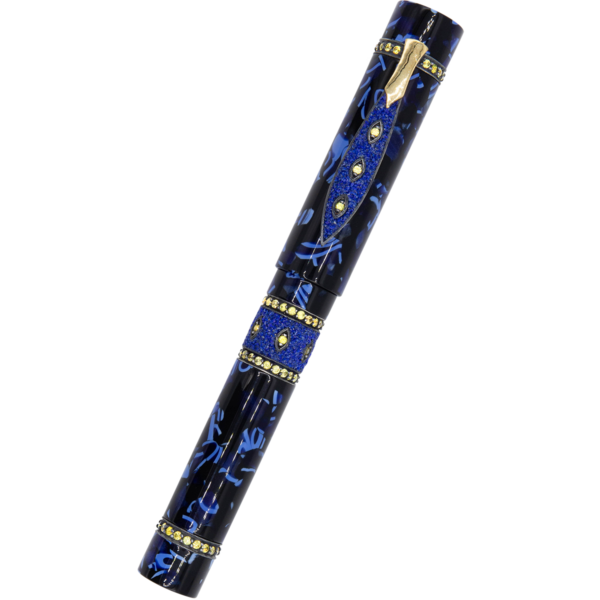 Zeki Karaca Jewellery Harman Fountain Pen - Dark Blue Sapphire (Limited Edition)