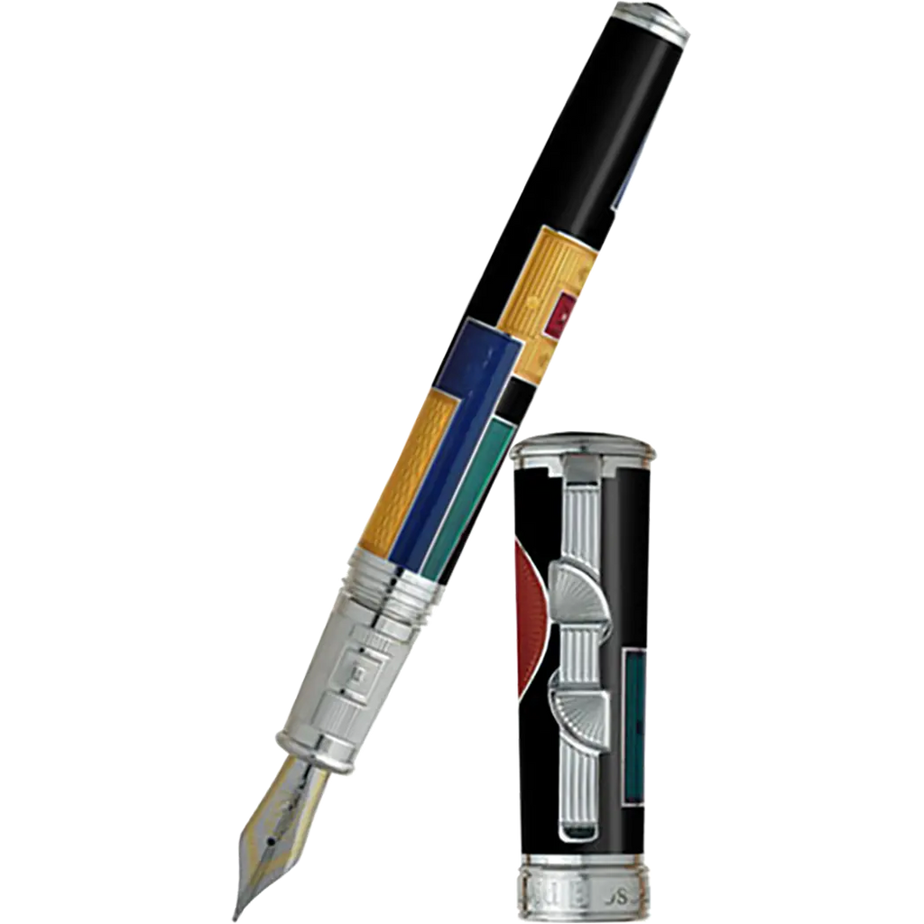 David Oscarson 15th Anniversary American Art Deco Black Fountain Pen-Pen Boutique Ltd