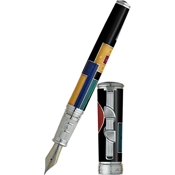 David Oscarson 15th Anniversary American Art Deco Black Fountain Pen-Pen Boutique Ltd