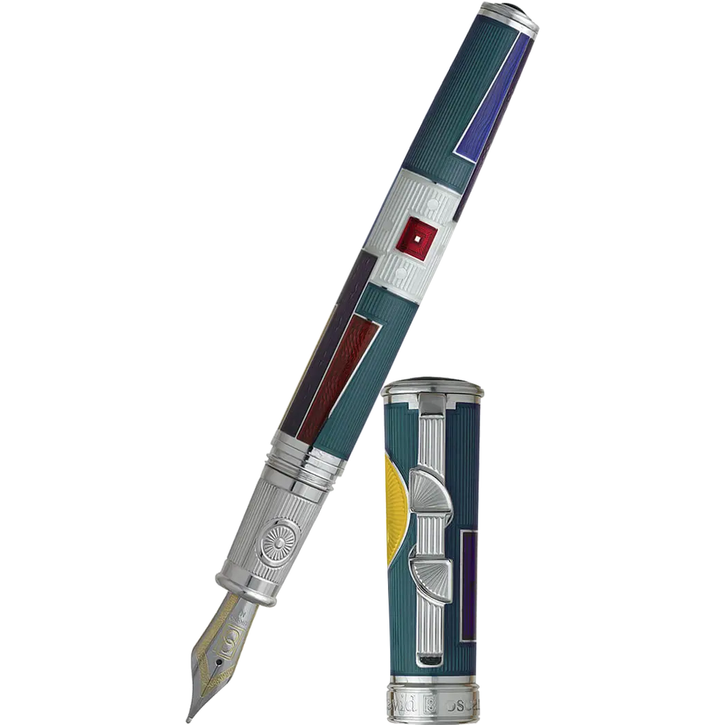 David Oscarson 15th Anniversary American Art Deco Teal Fountain Pen-Pen Boutique Ltd