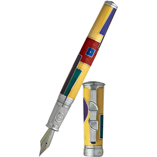 David Oscarson 15th Anniversary American Art Deco Yellow Fountain Pen-Pen Boutique Ltd