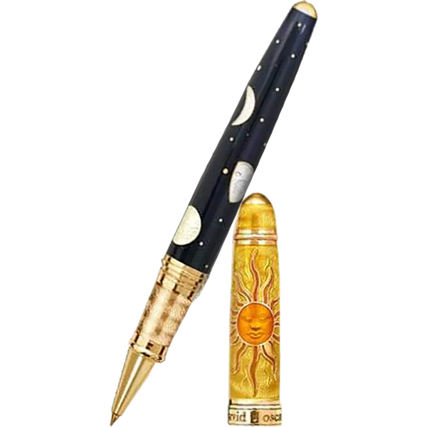 David Oscarson Celestial Blazing Saffron Golden Yellow Limited Edition Rollerball Pen-Pen Boutique Ltd