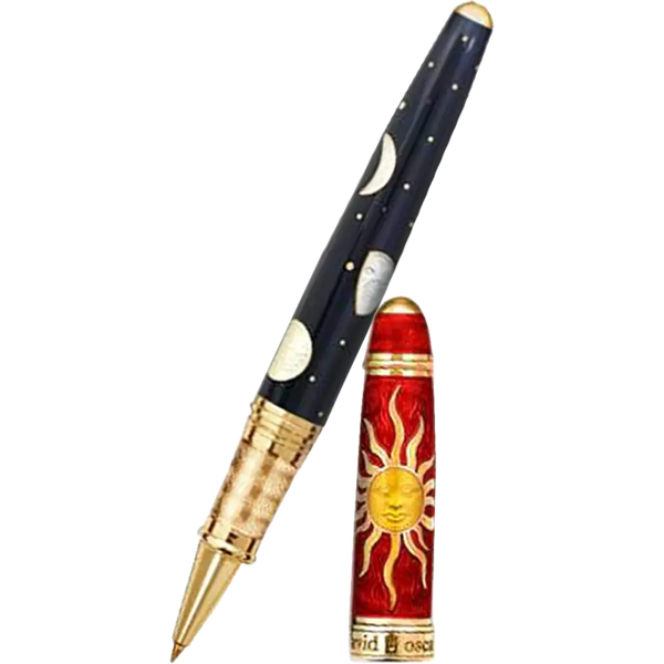 David Oscarson Celestial Fire Red Golden Yellow Limited Edition Rollerball Pen-Pen Boutique Ltd