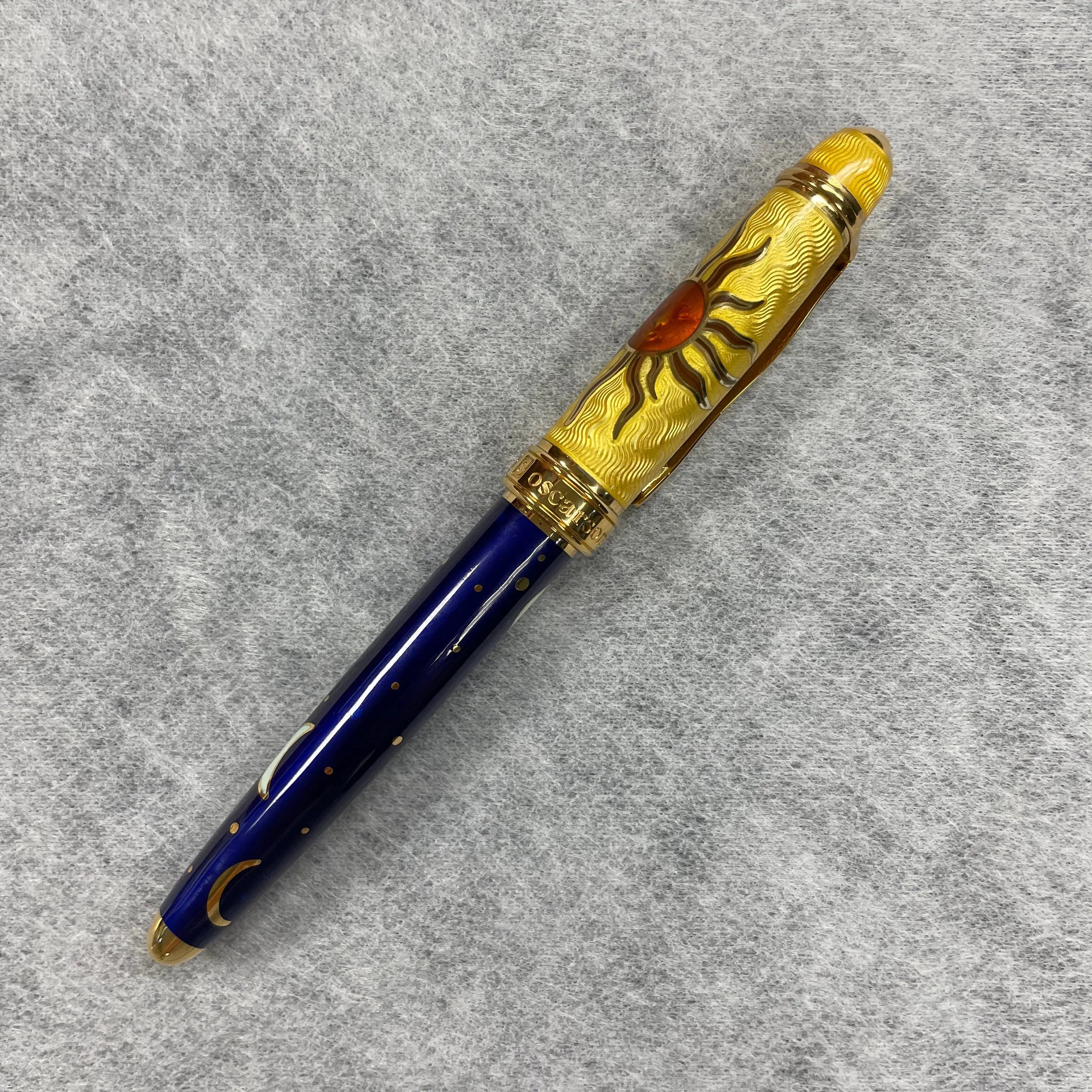 David Oscarson Celestial Golden Yellow Blazing Saffron Limited Edition Rollerball Pen-Pen Boutique Ltd