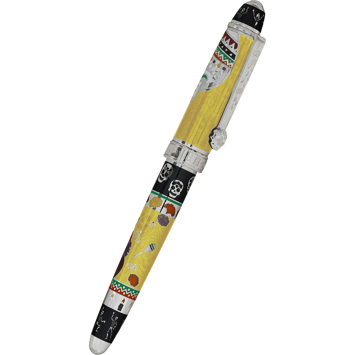 David Oscarson Dia De Los Muertos Fountain Pen - Amarillo (Yellow) - Pen Boutique Ltd