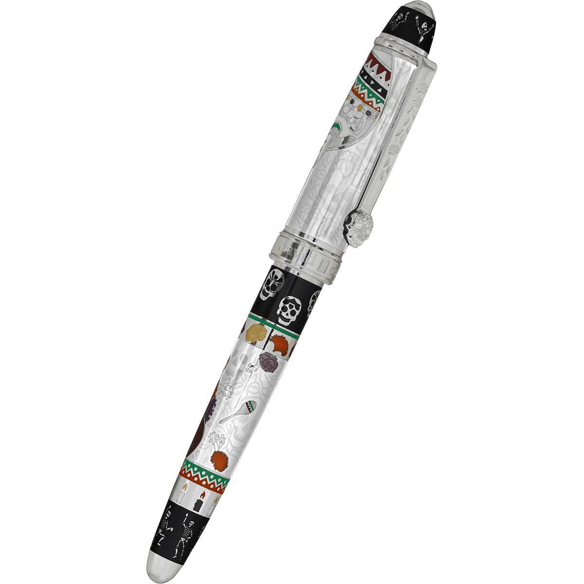 David Oscarson Dia De Los Muertos Fountain Pen - Limited Edition - Blanco (White) - Pen Boutique Ltd