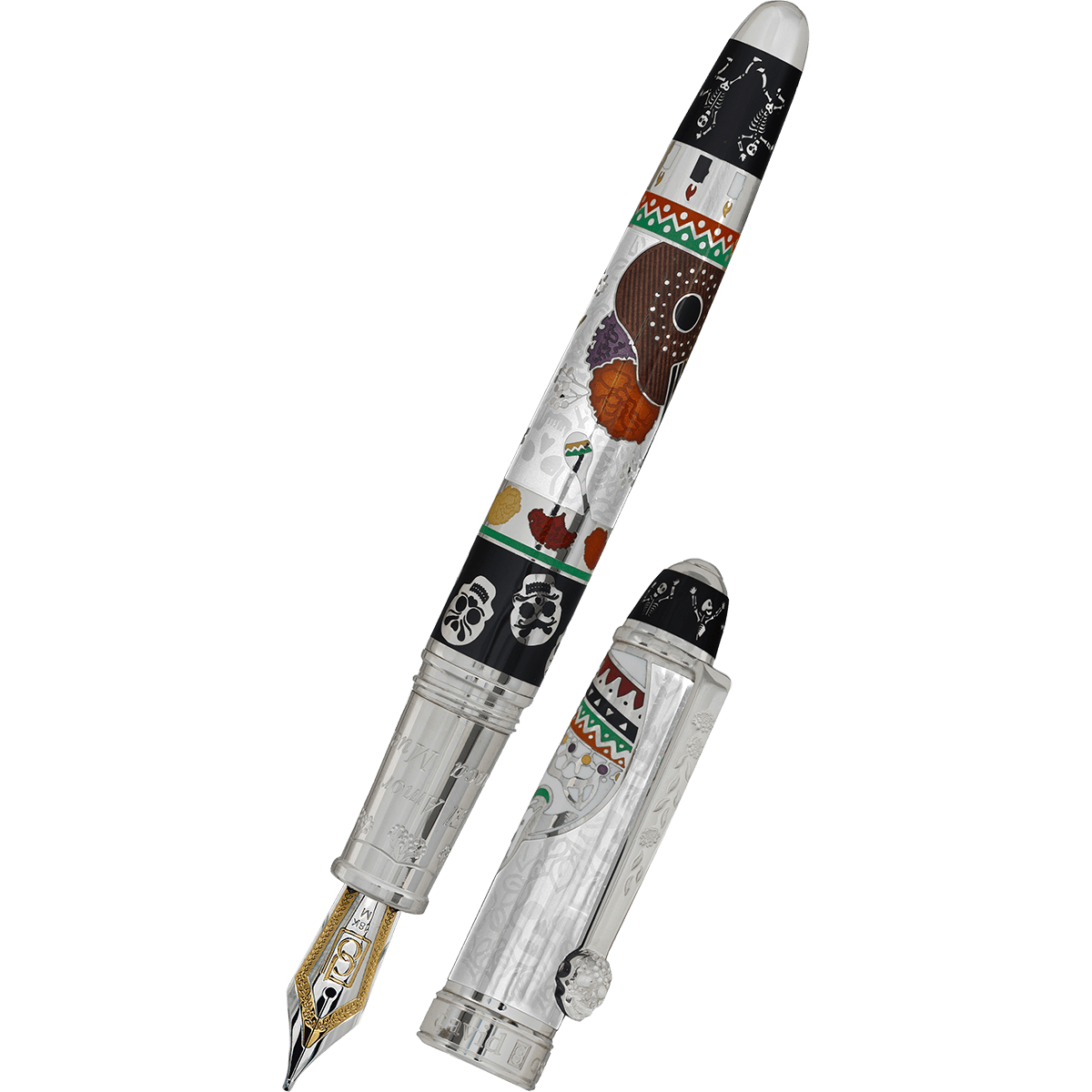 David Oscarson Dia De Los Muertos Fountain Pen - Limited Edition - Blanco (White) - Pen Boutique Ltd