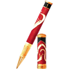 David Oscarson Valhalla Black White and Red Gold Vermeil Rollerball Pen-Pen Boutique Ltd