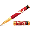 David Oscarson Valhalla Black White and Red Gold Vermeil Rollerball Pen-Pen Boutique Ltd